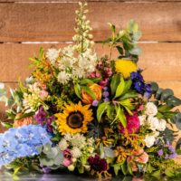 Gros Bouquet de 50 fleurs colorées