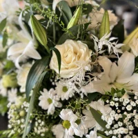 Coussin de deuil blanc Monsieur Fleur