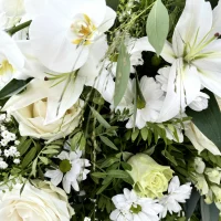 Coussin de deuil blanc Monsieur Fleur